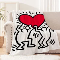 Thermal Blankets for Bed Throw Blankets Characters Keith Haring Large Blanket for Sofa Decoration Luxury Bedding Cobija Knee Nap 2