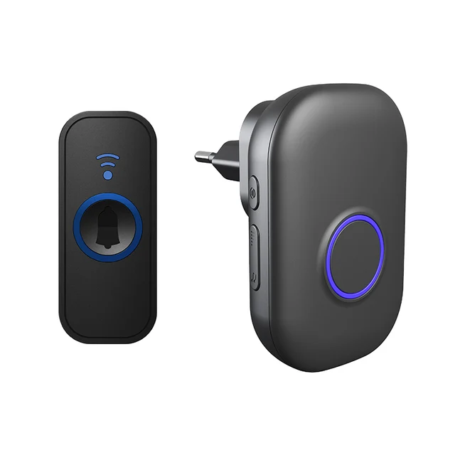 Wireless Doorbell NO battery Waterproof EU Plug led light 300m long