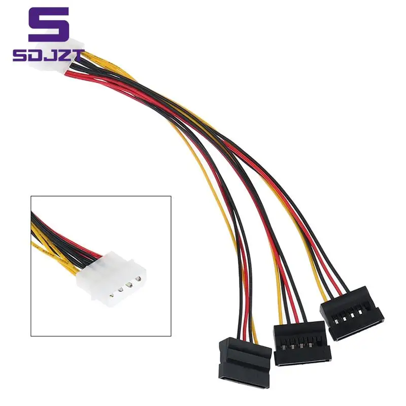

4-контактный разветвитель питания IDE Molex на 3 ATA SATA, удлинительные кабельные разъемы