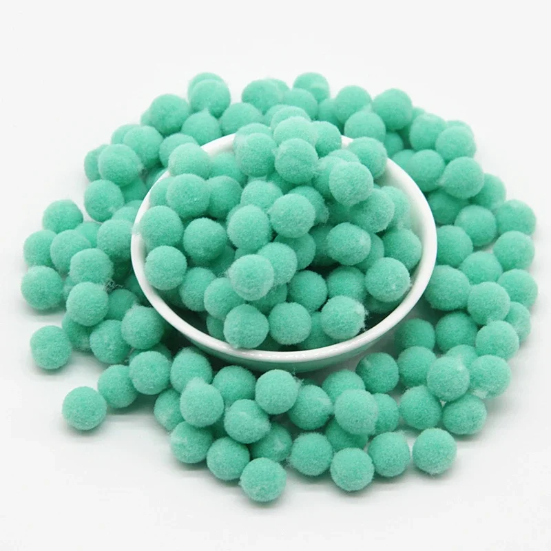 Pom Poms Craft Supplies 10mm Mixed Color Pom Poms Soft Round Fluffy Craft PomPoms Ball Kindergarten DIY Craft Toy for Children Kids Decor Supplies 100pc