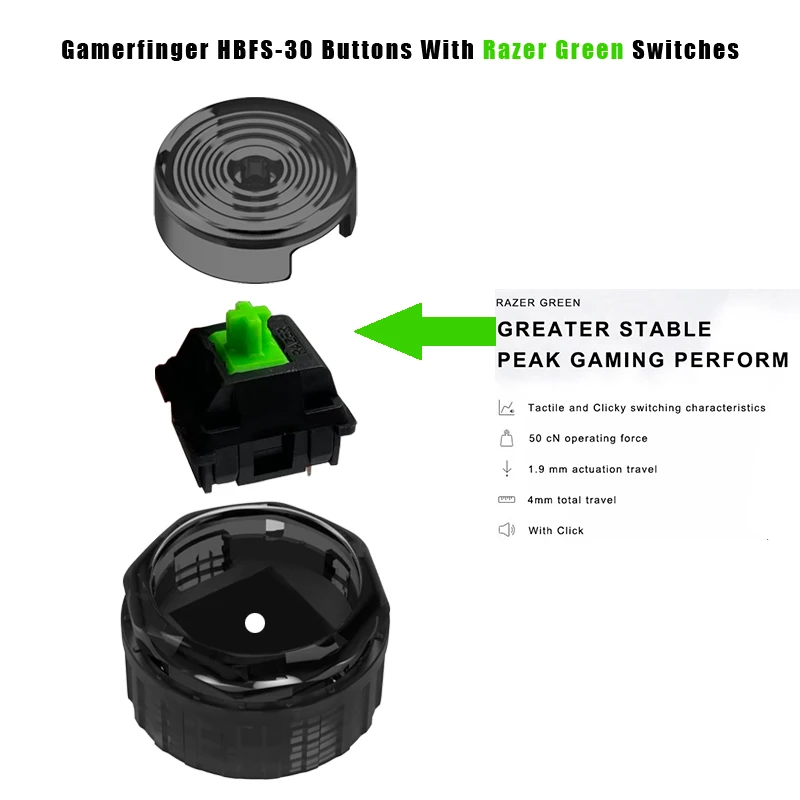 gamerfinger 30 φ 6pcs Original Gamerfinger HBFS-30-SCREW CRYSTAL 30mm