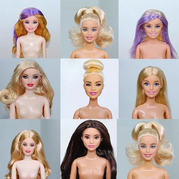 Fashion Brand Naked Doll Body Variety Skin 29cm 11 Joints Move Colourful Hair Doll Head Accessories Girls Toys Birthday Bonecas