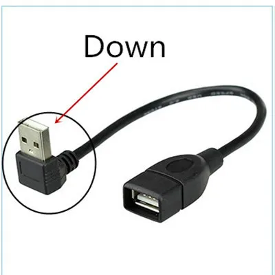 Cable de extensión USB macho A hembra, Cable adaptador macho hembra tipo A,  M/F, ángulo derecho e izquierdo, 90 grados, corto, 10cm, 20cm - AliExpress