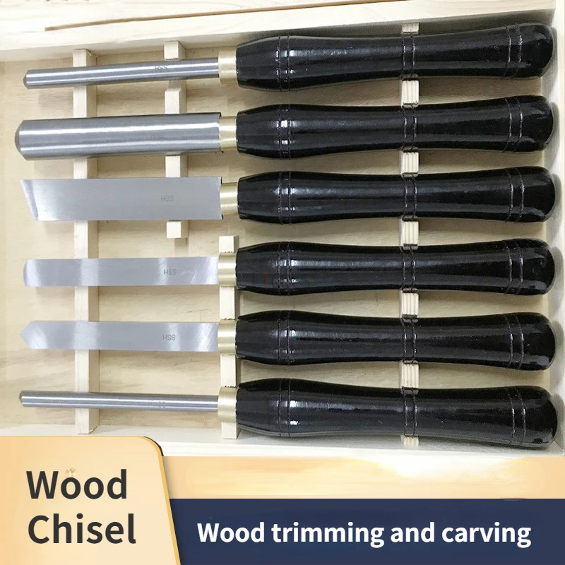 6pcs/8pcs Wood Chisel Set Wood Turning Tool Hand Carving Knife Wood Trimming and Carving Carpentry DIY Knife Woodworking Tools tool wood drill bits for woodworking high carbon steel spiral wood 3mm 3mmx 58mm 8pcs set accessories drill bit