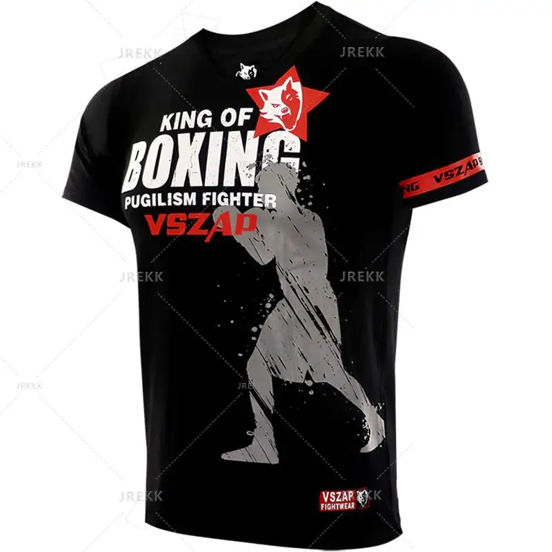 3D-Druck Sport Schnelltrocknend Atmungsaktiv Herren T-Shirt Outdoor Street Boxing Muay Thai Team Training Eltern-Kind Kurzarm Sommer – Detail 19