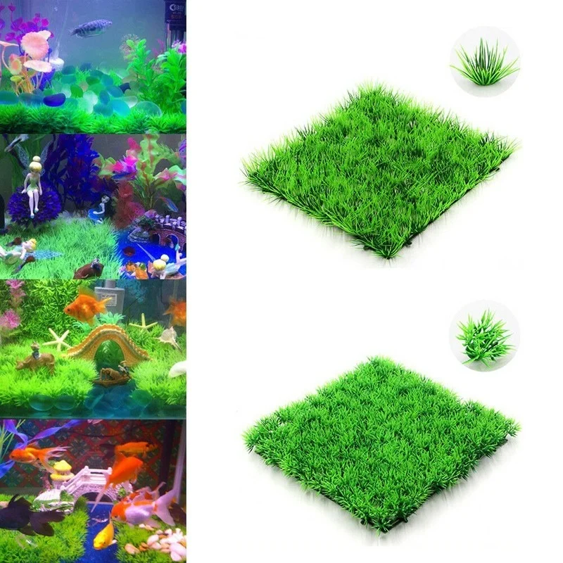 TECHOME Artificial Grass Aquarium Water Lawn Weeds Ornament Aquatic