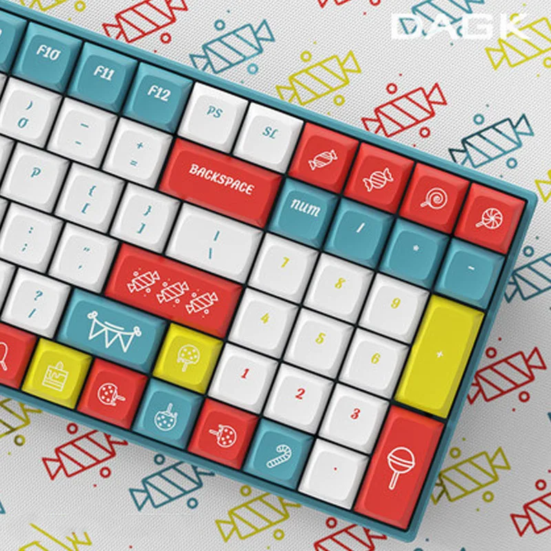 

Cherry / XDA Profile Keycaps For MX Mechanical Keyboard DAGK Toffee Pudding Keycaps Sublimation PBT Cartoon Keycap
