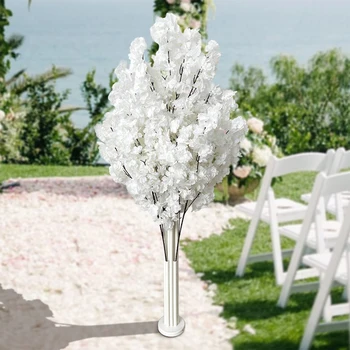 130cm White Sakura Silk Blossom Tree 1