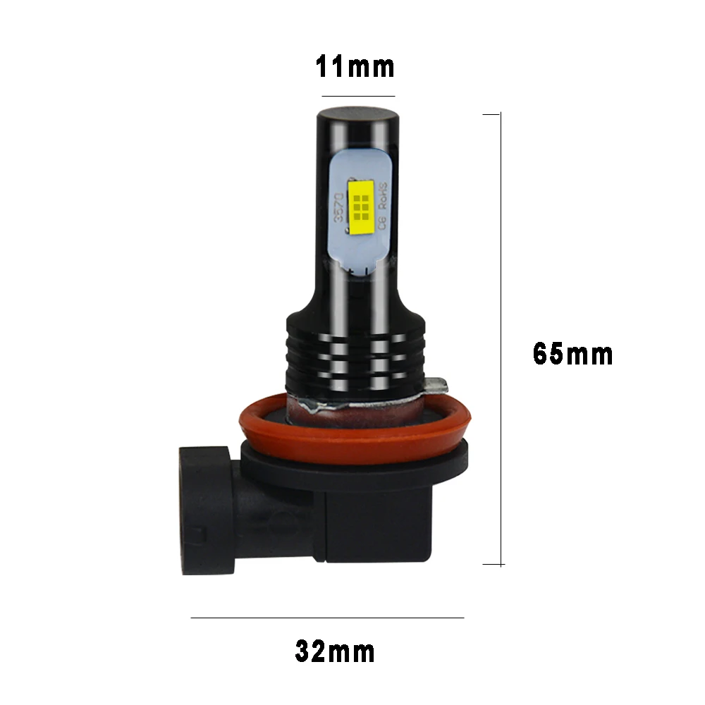 2x70W 흰색 자동차 LED 안개 전구 6000K 혼다 Civic 2006-2011 혼다 어코드 유로 CL CU 2003 2004-2010 혼다 CR-V 2021