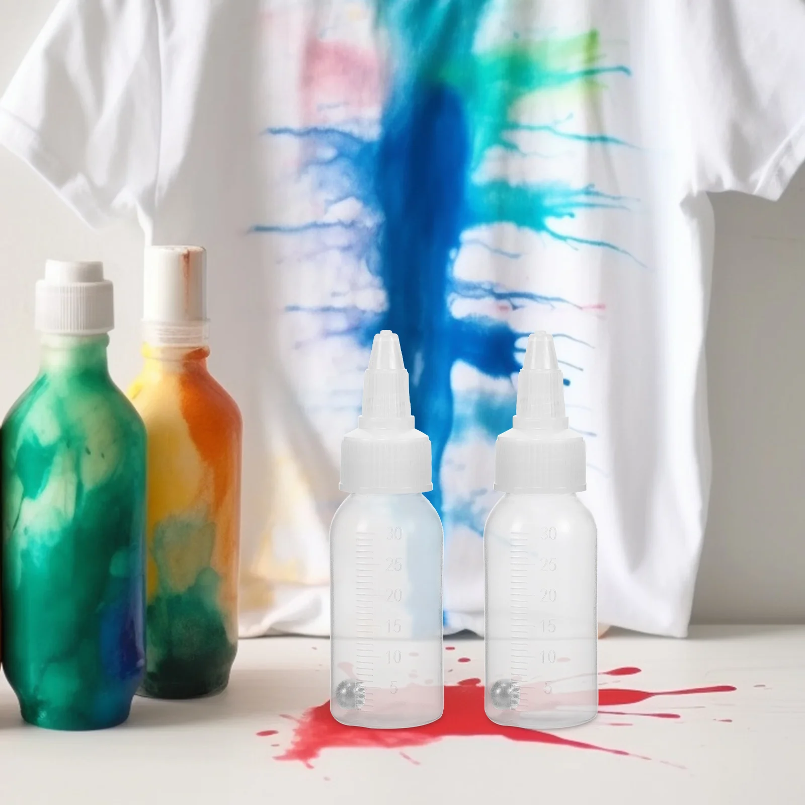 

10 Pcs Paint Dispensing Bottles Portion Liquid Airbrush Dispenser Jar Plastic Storage Empty