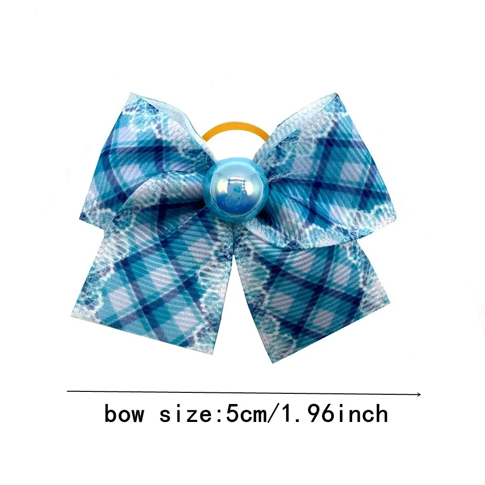 50/100pcs Small Dog Grooming Bows Pearl Plaid Style Pet Dog Hair Bows Rubber Bands Dog Hair Accessories Pet Supplies for Dogs 2