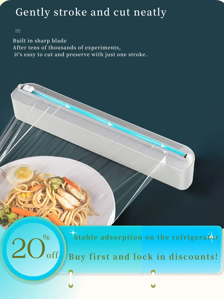 DisposableFoodGradeClingFilmCutterFoodPlasticWrapDispenser