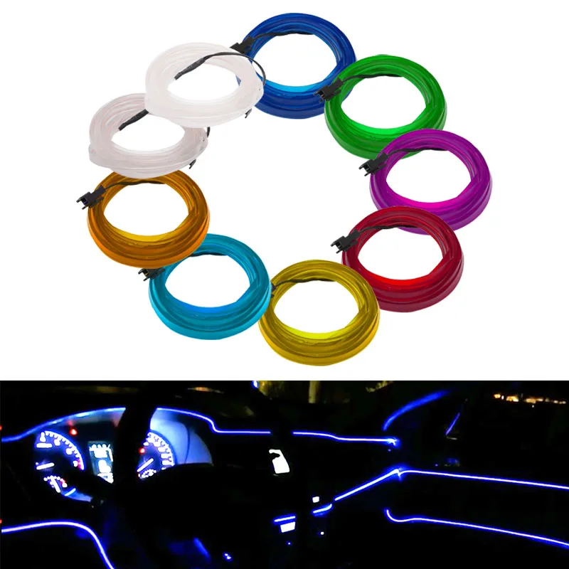 شريط إضاءة LED مرن للسيارة USB 3/5 متر