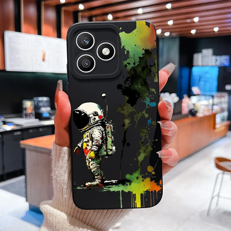 Green Cute Rabbit Pattern Silicone Case for For Honor X8D - Flexible, Anti-Drop with Full Camera Protection