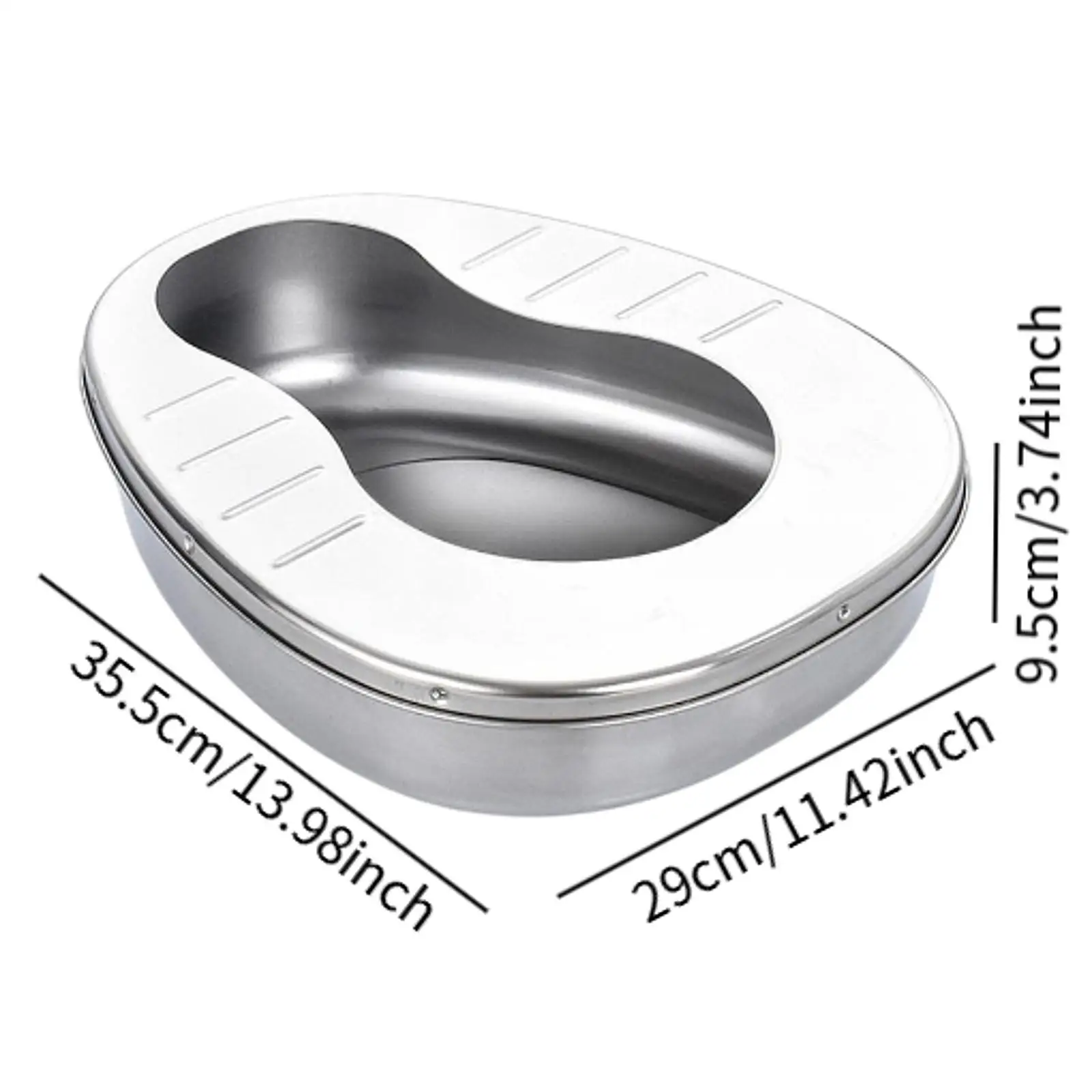 Elderly Bedpan Reusable Thickened Practical for Men Women Bed Bound Home Use 6
