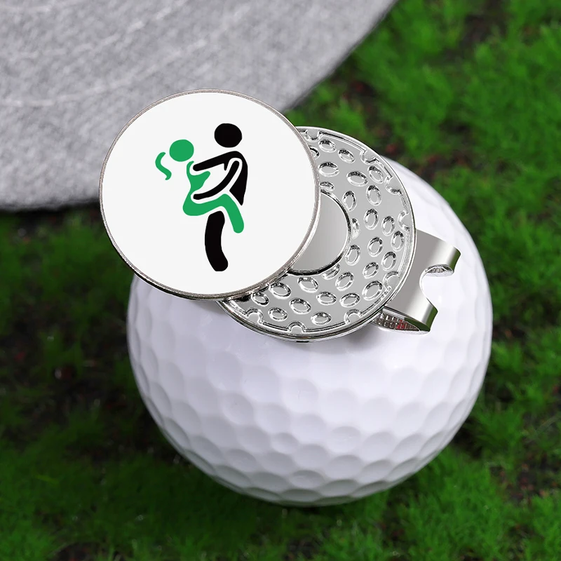 Funny Golf Hat Clip with Enamel Magnetic Ball Marker 0.98inch Golf Cap Clip Novelty Accessories Gifts for Dad Papa Husband golf ball mark,golf hat clip