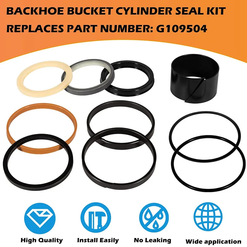 Kit Guarnizioni Cilindro Idraulico Nony G109504 1543294 C1 Per Retroescavatore/Caricatore 580D 580Se 35C 455B W14L Ecc (Asta: 2.5 "; Foro: 3.5")