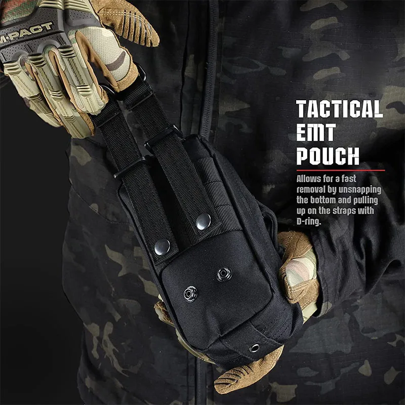 1000D First Aid Kit Medical EDC Pouch Tactical MOLLE Outdoor Medical Bag Hunting Accessories EDC Tool Waist Pack Bags