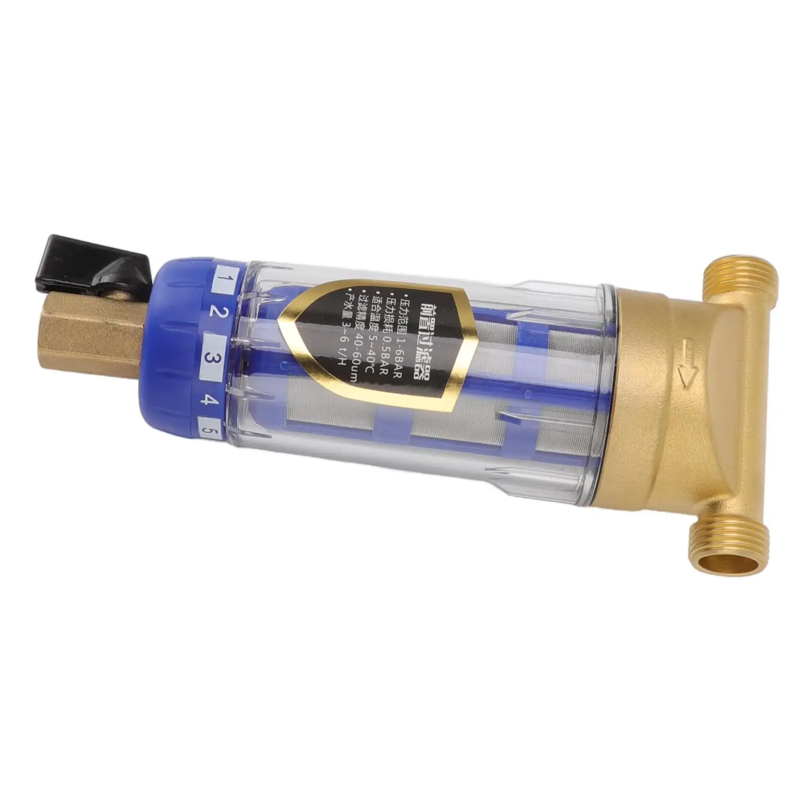 Whole House G1/2 Cyclonic Water Filter-Durable Pure Copper Sedimentation System for Heaters