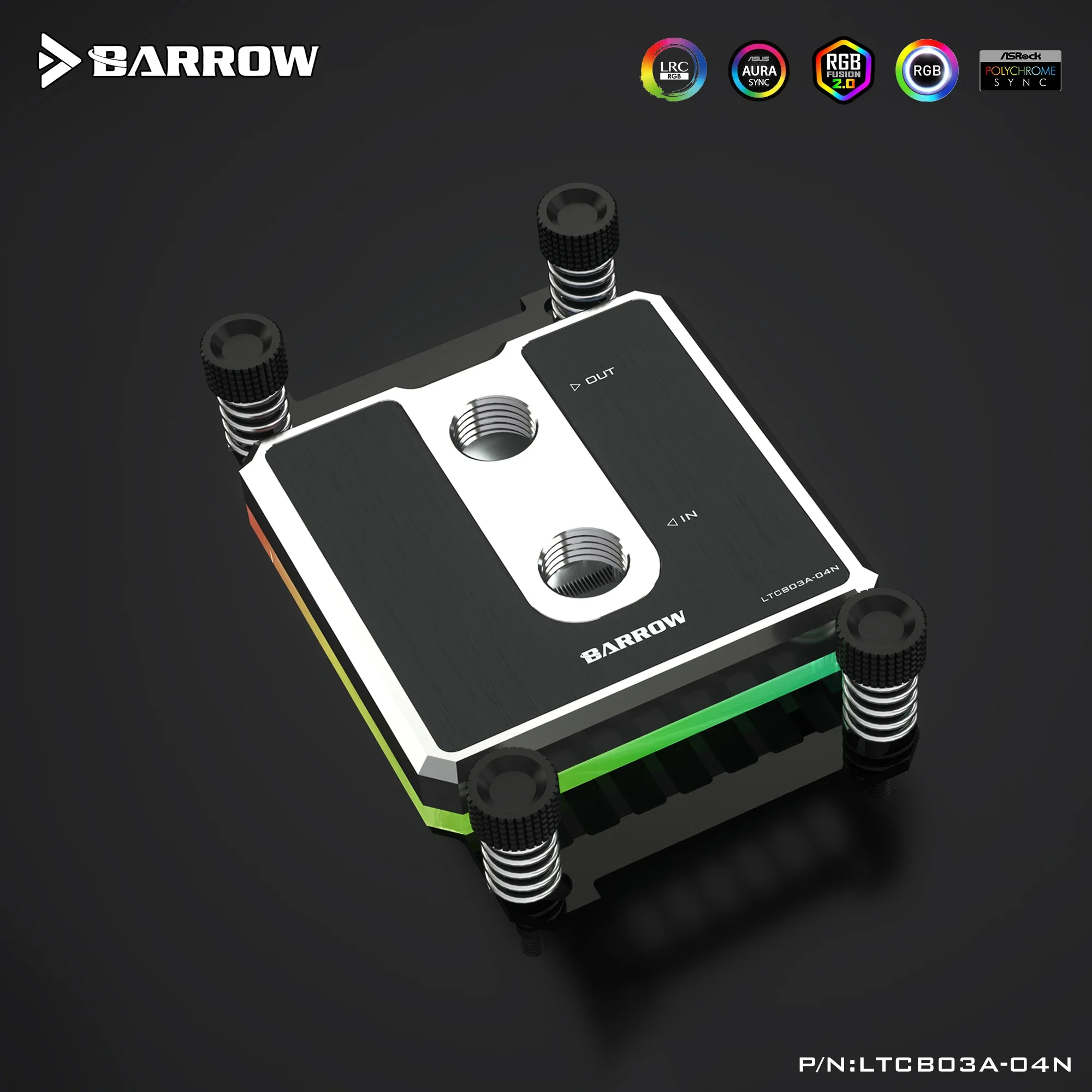 Barrow Cpu Water Block Cooler Use para Amd Ryzen Am3 Am4 Pom Metal de Latão Top A-rgb Luz 5v Gnd Cabeçalho 3pin Cpu - Imagem 5