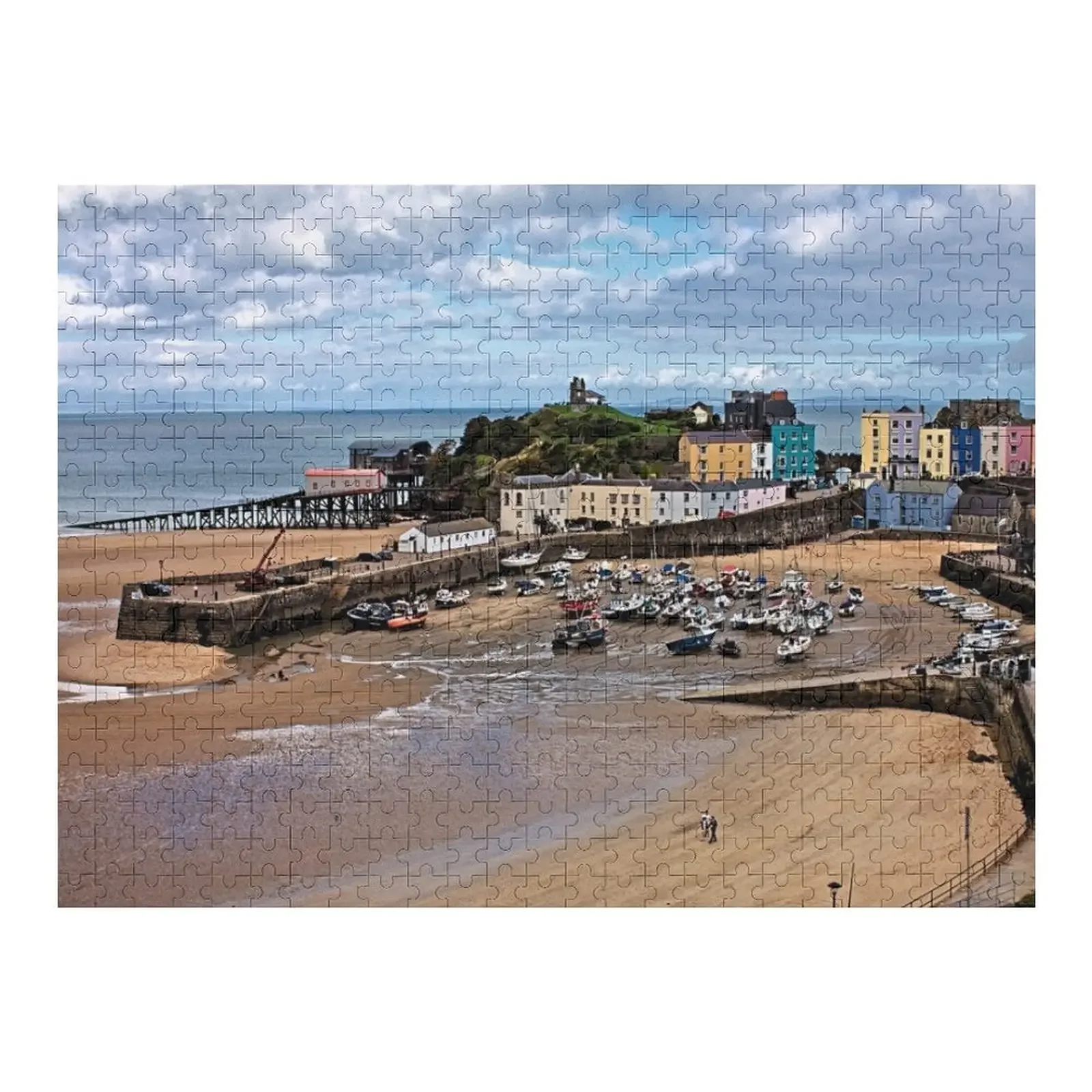 Low Tide in Tenby Harbour Jigsaw Puzzle Personalized Gift Photo Custom Custom With Photo Children Puzzle