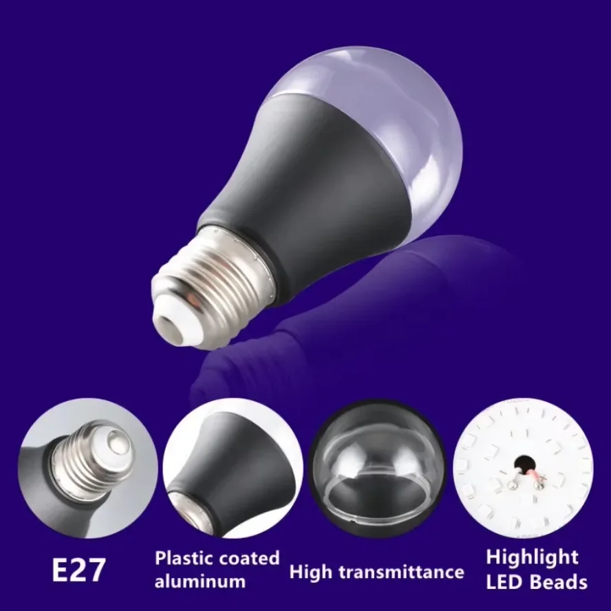 UV Purple Black Light Bulb for Party and Halloween Atmosphere Decoration