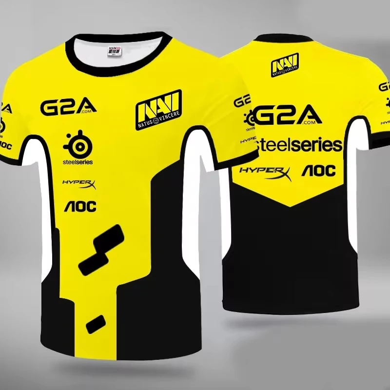 Adult-Kids-2024-CSGO-Team-Uniform-NAVI-Team-Tee-Competition-Simple-Men ...