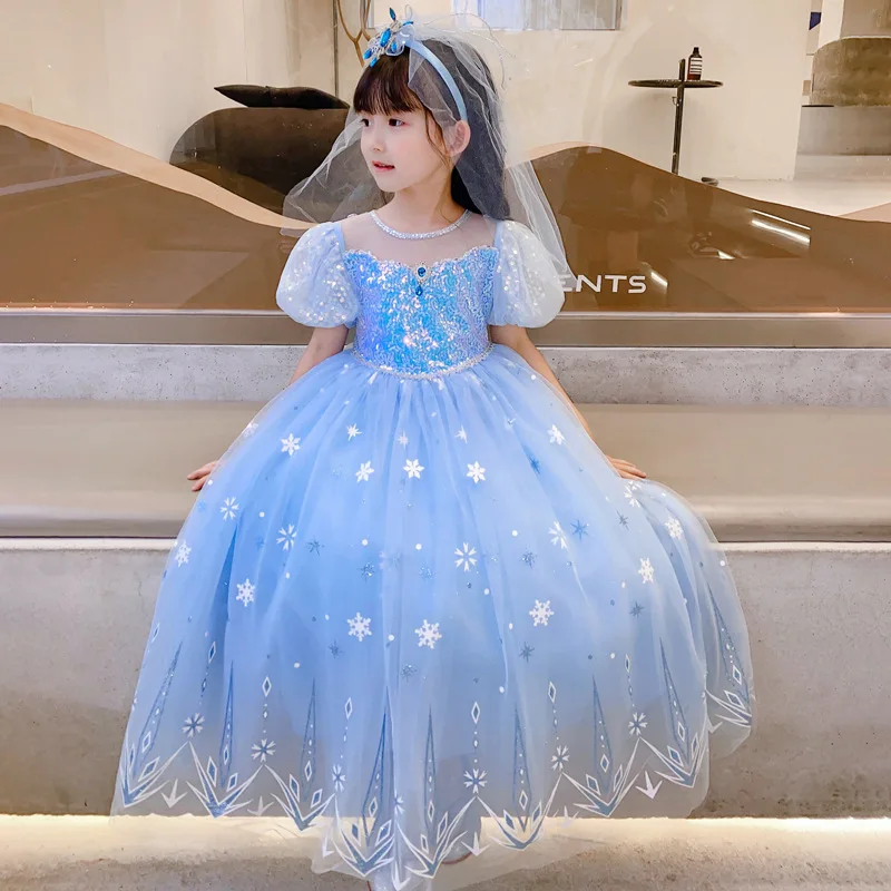 Girls' Princess Skirt Korean Fashion Mesh Skirt New Summer Children's  Bubble Sleeve Little Girl Dress - China Children's Wear and New Style price