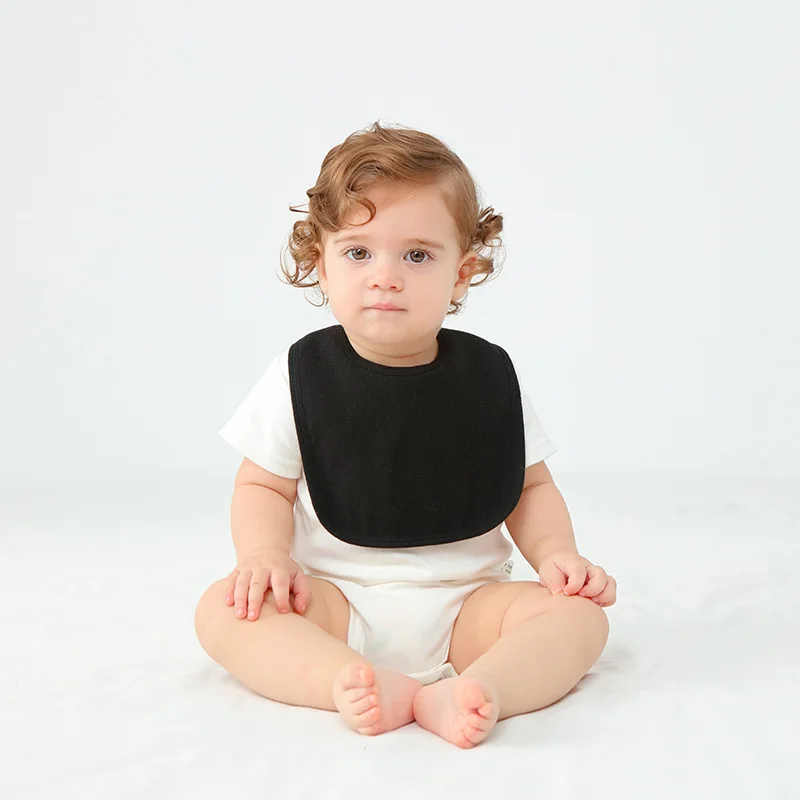 새로운 겨울 방수 두꺼운 Bibs 솔리드 코튼 먹이 타액 수건 부드러운 Burp Cloth For Kid Bib