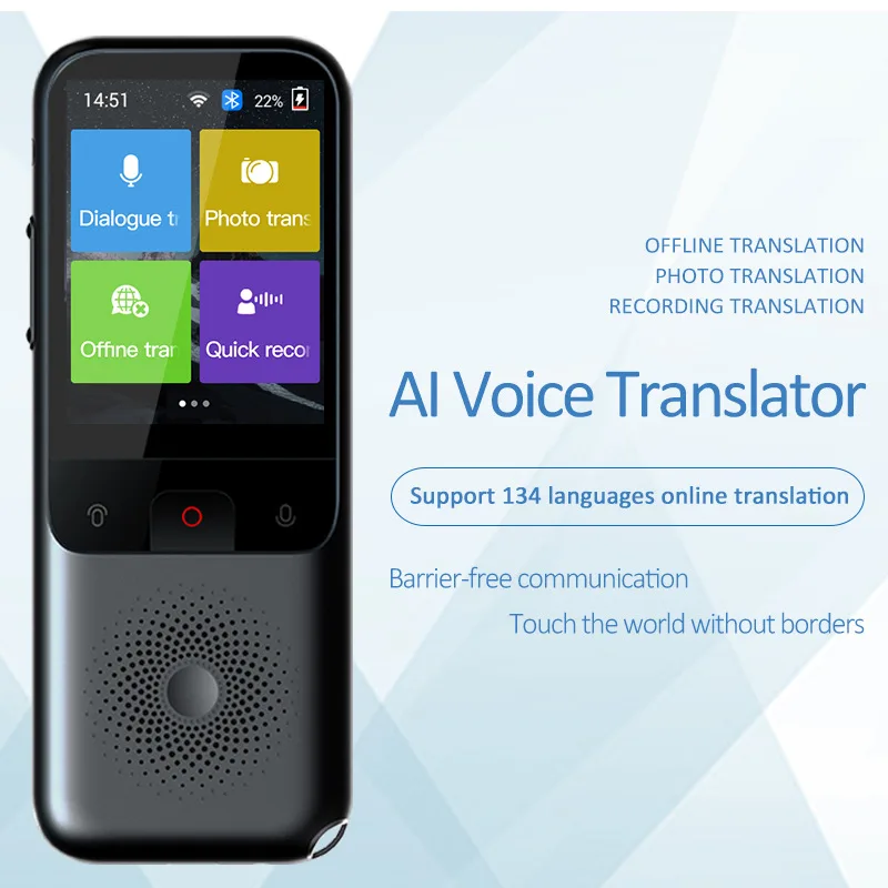 T11 Portable Smart Voice Translator 10 Countries Offline 138 Languages WIFI Photo Recording Translator Business Travel voice translator language translator