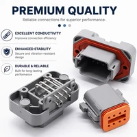 DT13 Series  Waterproof  Automotive PCB Right-Angle Header Connector 2/3/4/6/8/12Pin Male/Female Kit for Car Truck Bus Marine 5