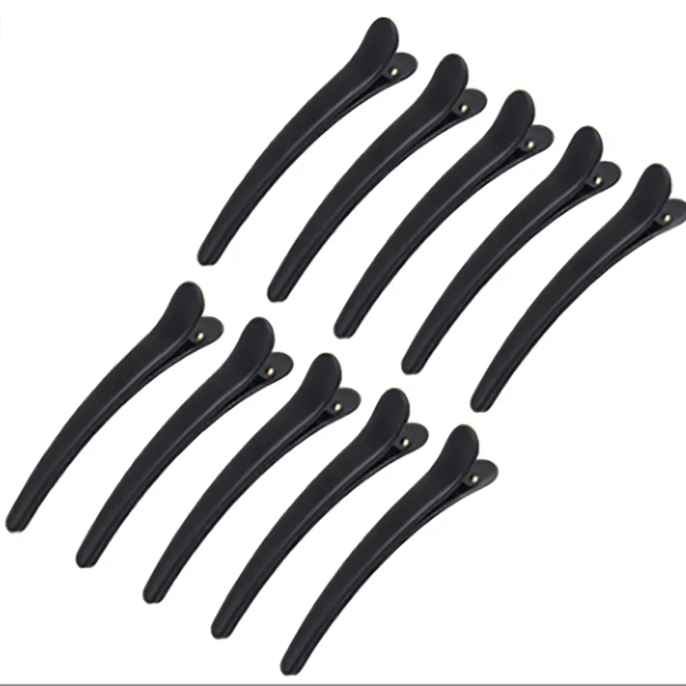 10 Stück/Set große Haarspangen – Entenschnabel- und Fischschnabel-Haarnadeln, Haarspangen mit starkem Griff und Kunststoffrand für dickes Haar
