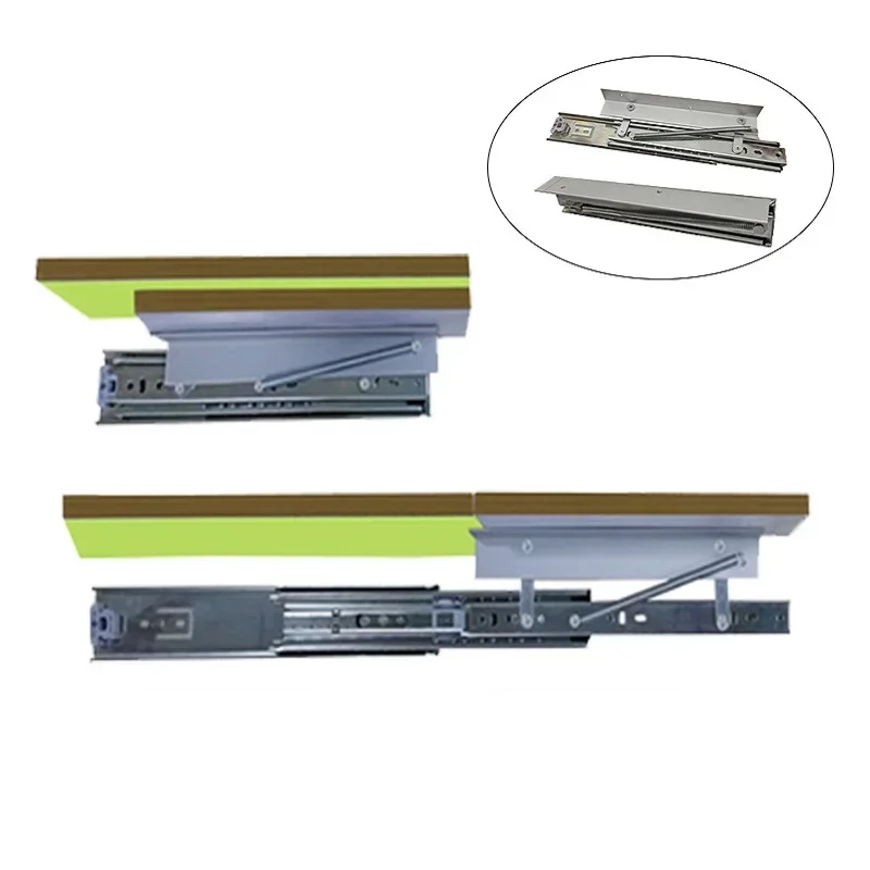 Furniture Part Folding Leaf Extension Slide Rail Heavy Pull Out Pop Up Slide Rail Supporting Bracket Furniture Table Top Conceal