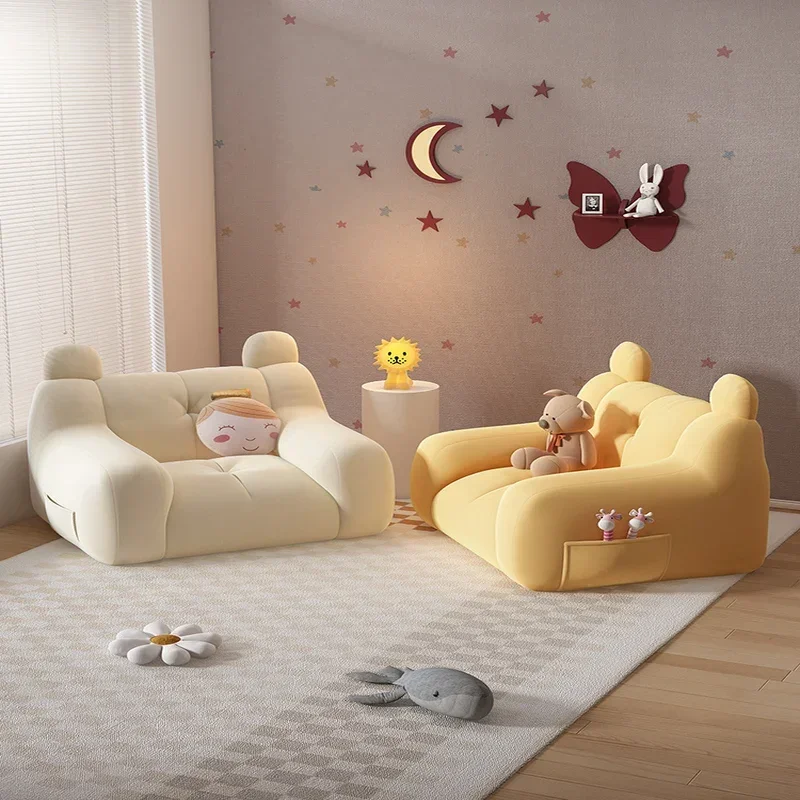 Children&rsquo;s Sofa Reading Book Corner Chair Lazy Bean Bag Stool for Kindergarten Cute Small Sofa for Boys Reading Chair