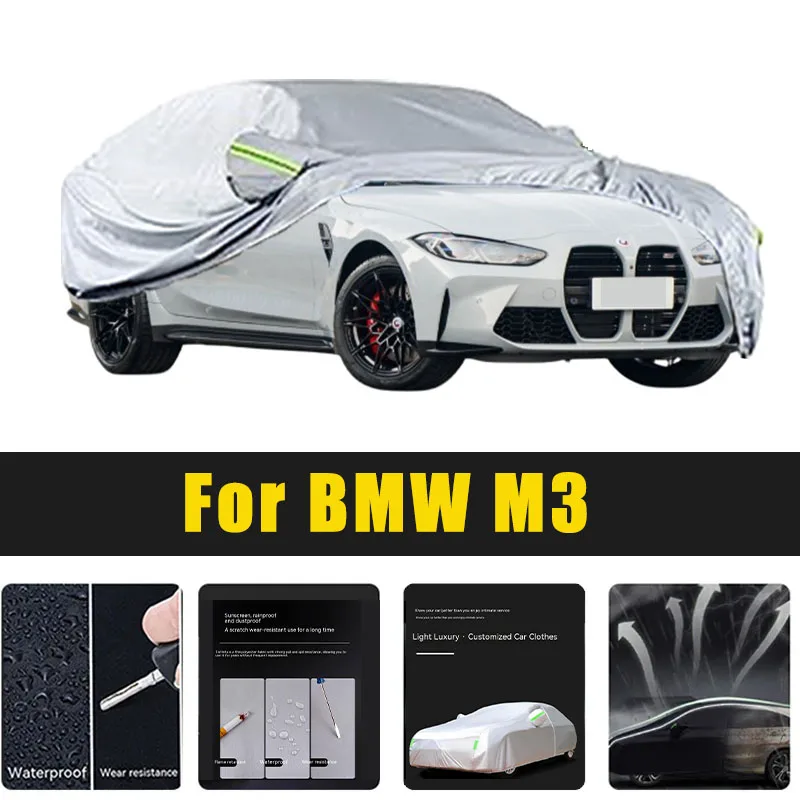 

Full Car Covers Outdoor Sun UV Protection Dust Rain Snow Oxford cover Protective For BMW M3 Accessories