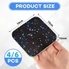 4/6 Pcs Exercise Equipment Mat Treadmill Pads Floor Rubber Mats for Home Gym Fitness Hardwood Floor Protection Anti Slip 2