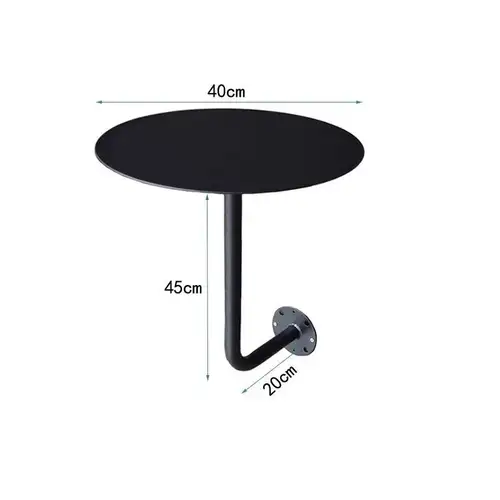 Wall-Mounted Small Round Table for Cafe Milk Tea Shop Corner Booth Space-Saving Bistro Counter Dessert Bar Wall Installation - Image 12