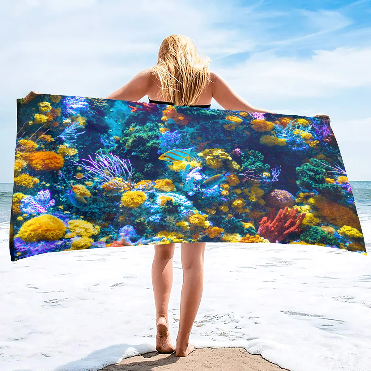 

Легкое пляжное полотенце из микрофибры, без песка