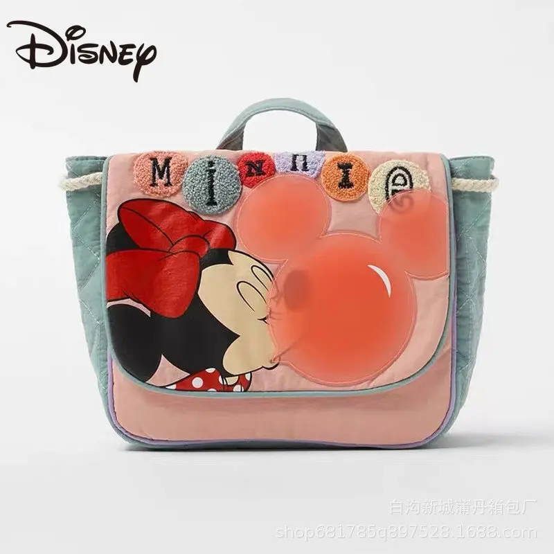 

MINISO Disney New Backpack Cartoon Cute Mickey Mouse Print Backpack Kindergarten Children's Schoolbag Girls' Backpack