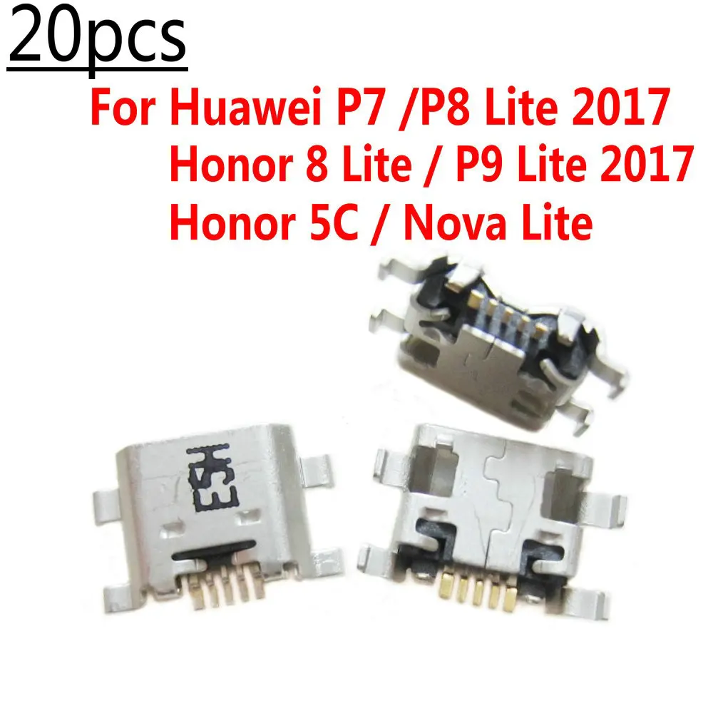 Connettore Di Ricarica (Porta USB) Per Huawei P8 Lite 2017 (PRA-L21) - Colore Verde
