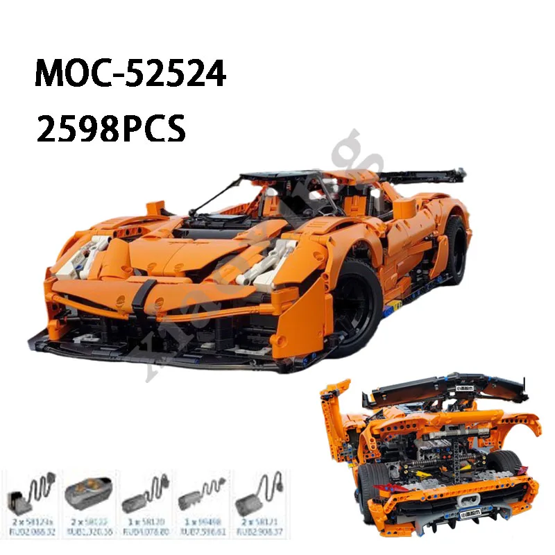 

New MOC-52524 Supercar 2598 Pieces Adult Electric Remote Control Assembly Building Blocks Children's Educational Birthday Gifts