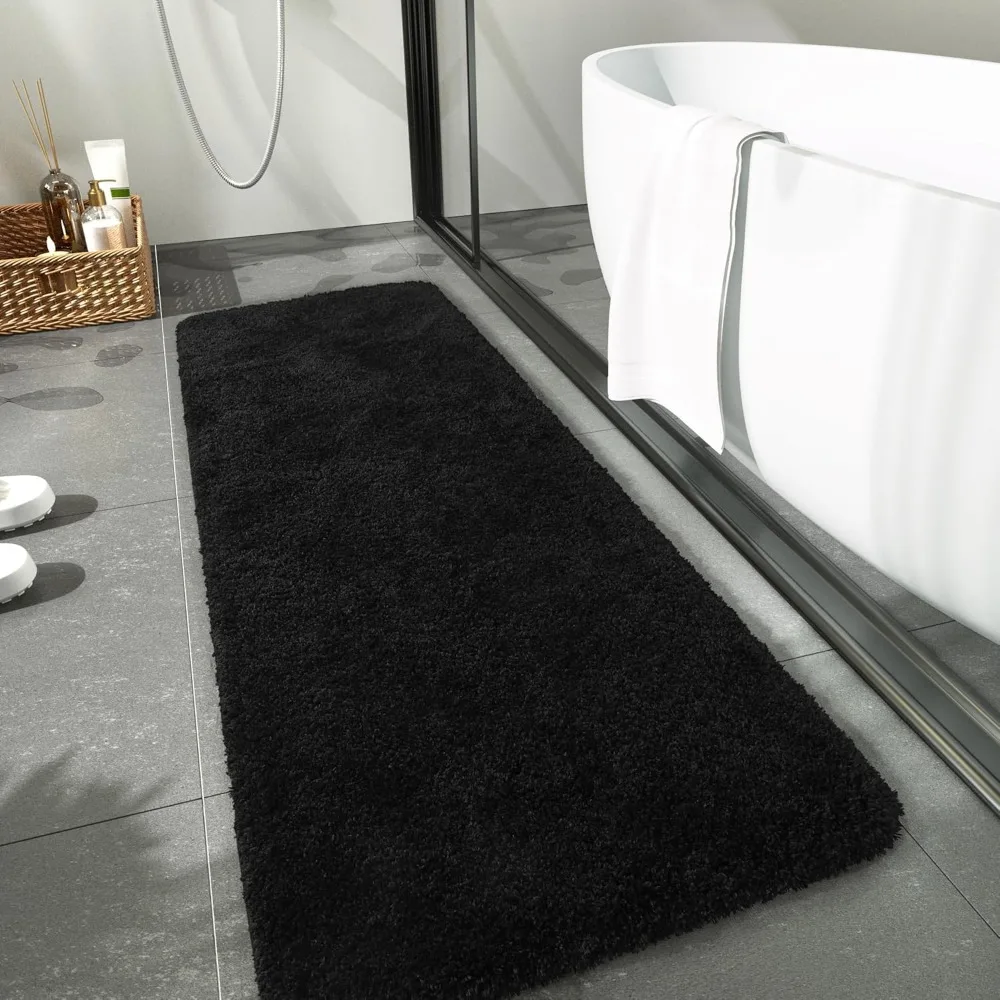 Bathroom Rug Runner 24x60 Inch, Soft Thick Absorbent Microfiber Bath Rugs for Bathroom, Machine Washable, Shaggy Plush Non Slip