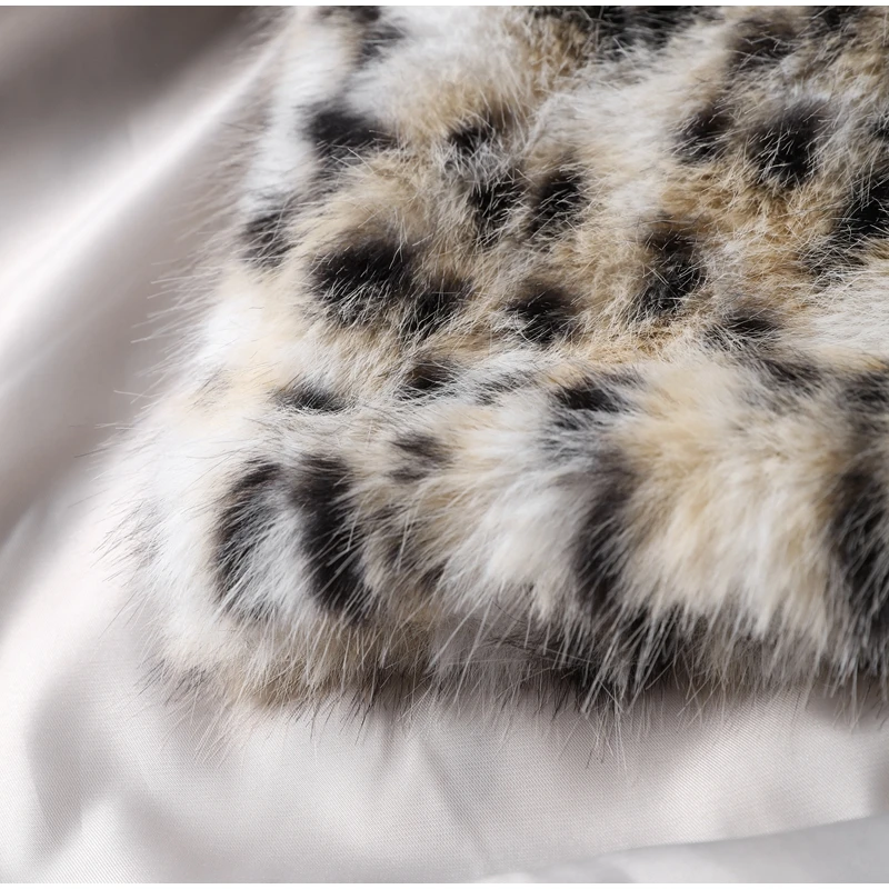 Fashion Animal Lapel Faux Fur Long Coat Women Loose Long Sleeve Pocket Lady Overcoats Autumn Winter Warm Street Thick Outwear