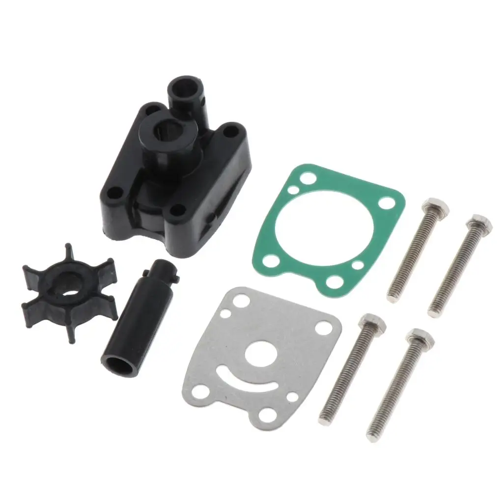 보트 워터 펌프 임펠러 수리 키트, 야마하 4/5HP, 2 스트로크 선외 엔진, 6E0-W0078-A2/00, 보트 액세서리, 해양, 세트당 9 개