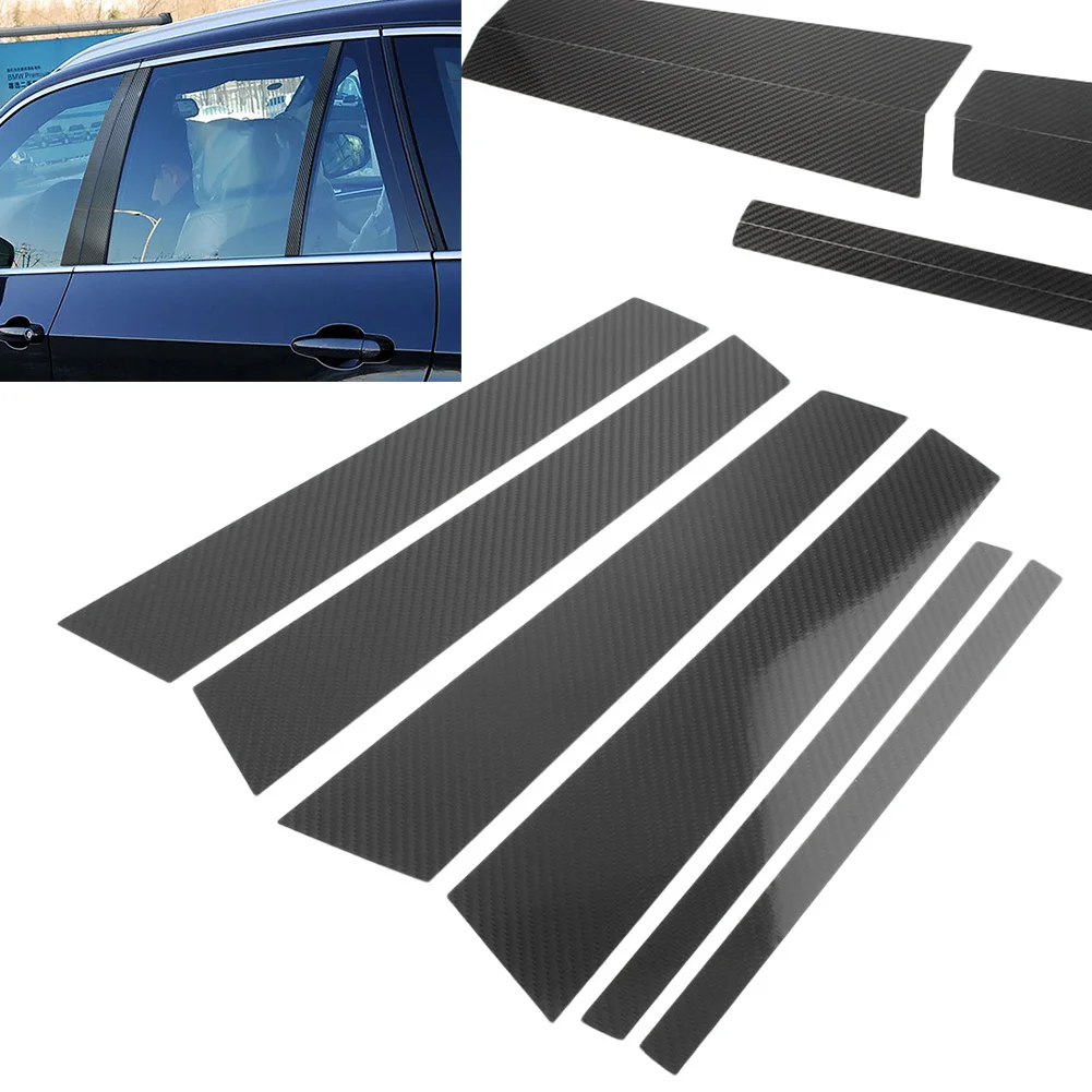 

Car Door Window B-Pillar Moulding Trim Cover For BMW E84 X1 2011 2012 2013 2014 2015 Carbon Fiber Styling