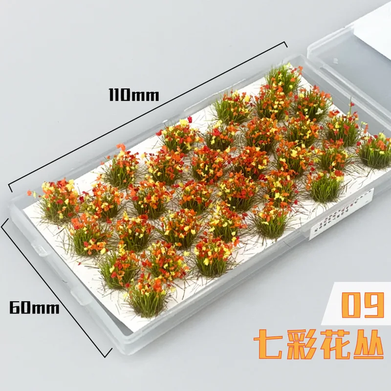 32Pcs/Box Simulation Flowers Grass Clusters Model Miniature Plant Materials for Sand Table Garden Scene Layout plant diorama kits