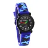2024 New Style Fashion Children Child Boys Girls Silicone Camouflage Digital Quartz Wristwatch Students Learn Time Watch 1