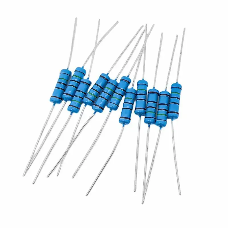 Metal Film Resistor Metal Film Resistors 20pcs 2W Metal Film Resistor 2W 1% 0R-2.2M 0 2.2 10 100 120 150 220 270 330 390 470 1K 2.2K 4.7K 10K 15K 100K 470K 1M ohm