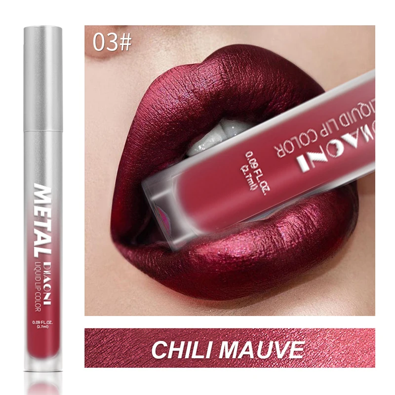 Liquid Lipstick Diamond Metallic Shine Pearlescent Glitter Gloss_voghion.com