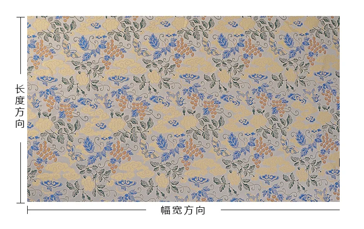100cmX145cm Vintage Song-Stil Gewebter Goldbrokat-Stoff, Orientalisches Jacquard-Satin-Textil für Kostümdesign – Detail 2